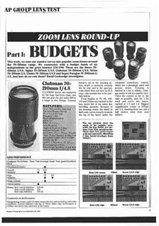 Sigma 70-210/4.5 manual. Camera Instructions.